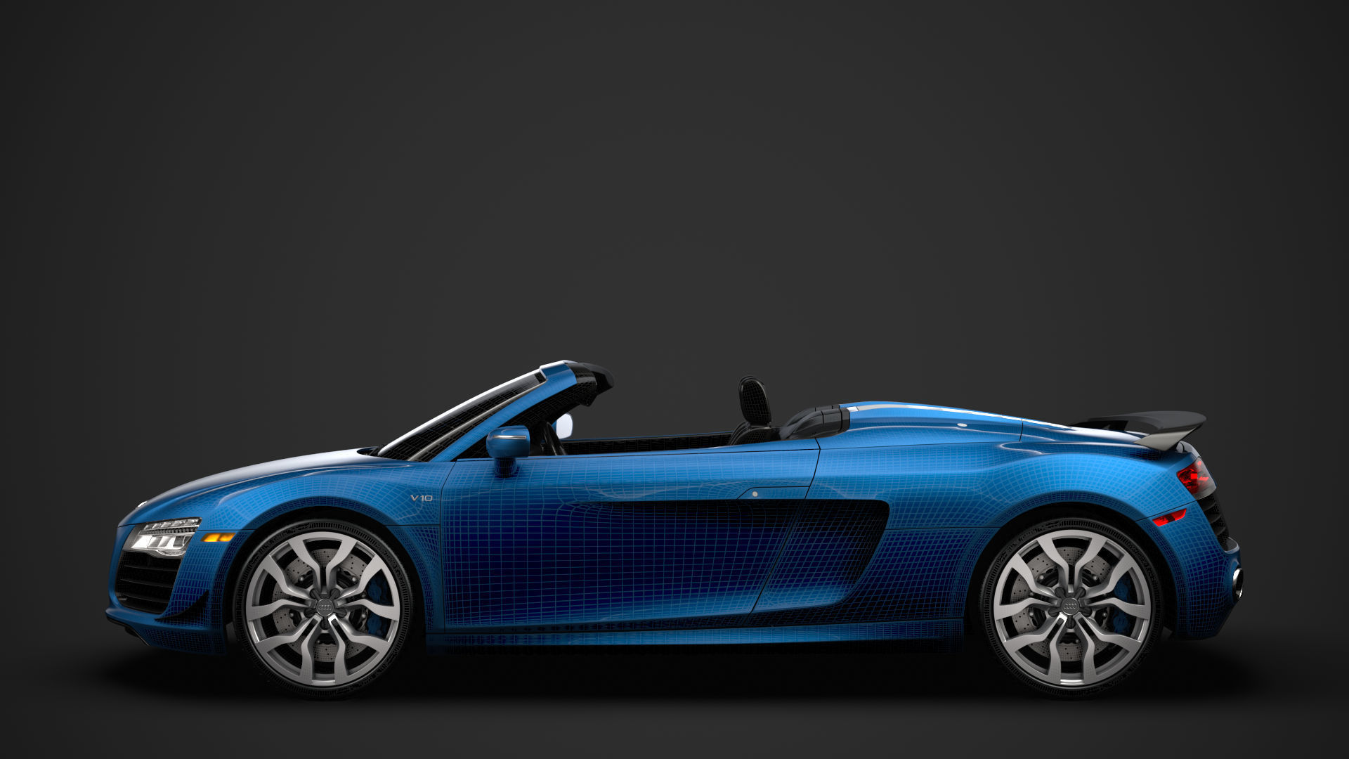 Audi R8 V10 Competitions Spyder 2016 3D model_33