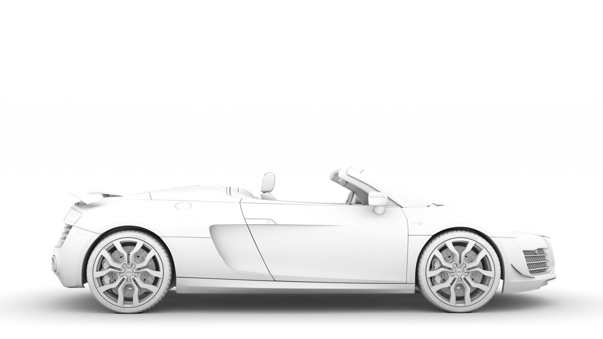 Audi R8 V10 Competitions Spyder 2016 3D model_15