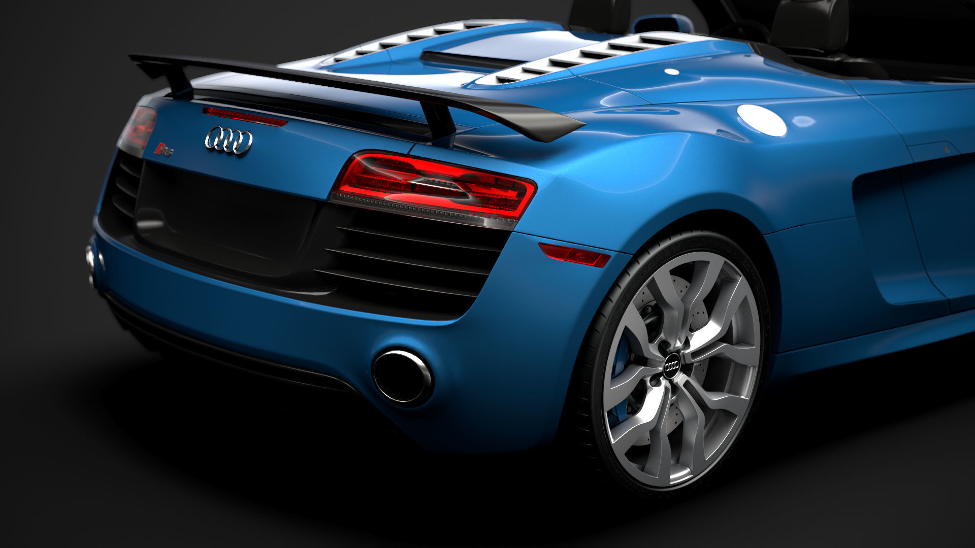 Audi R8 V10 Competitions Spyder 2016 3D model_10