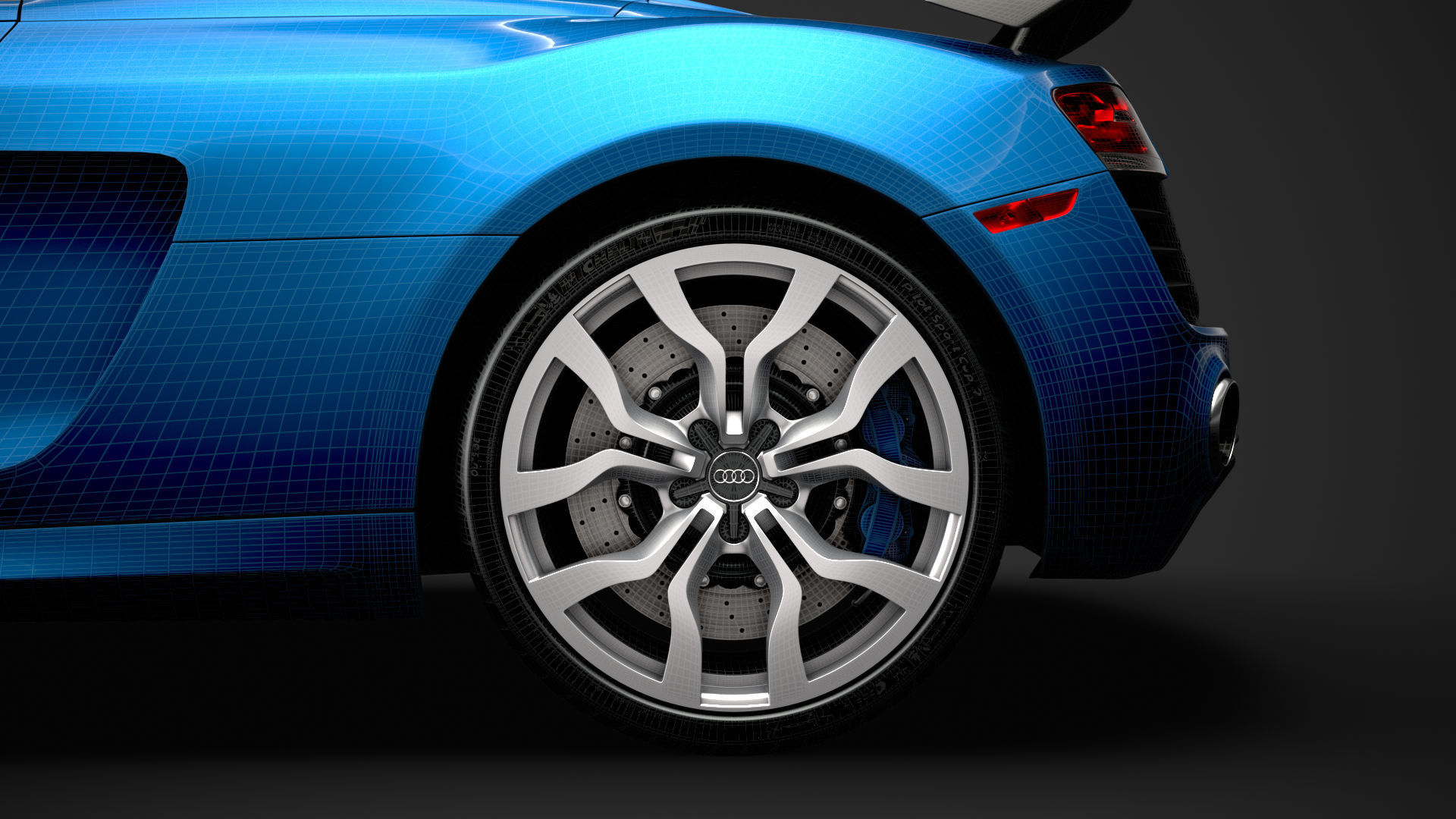 Audi R8 V10 Competitions Spyder 2016 3D model_35