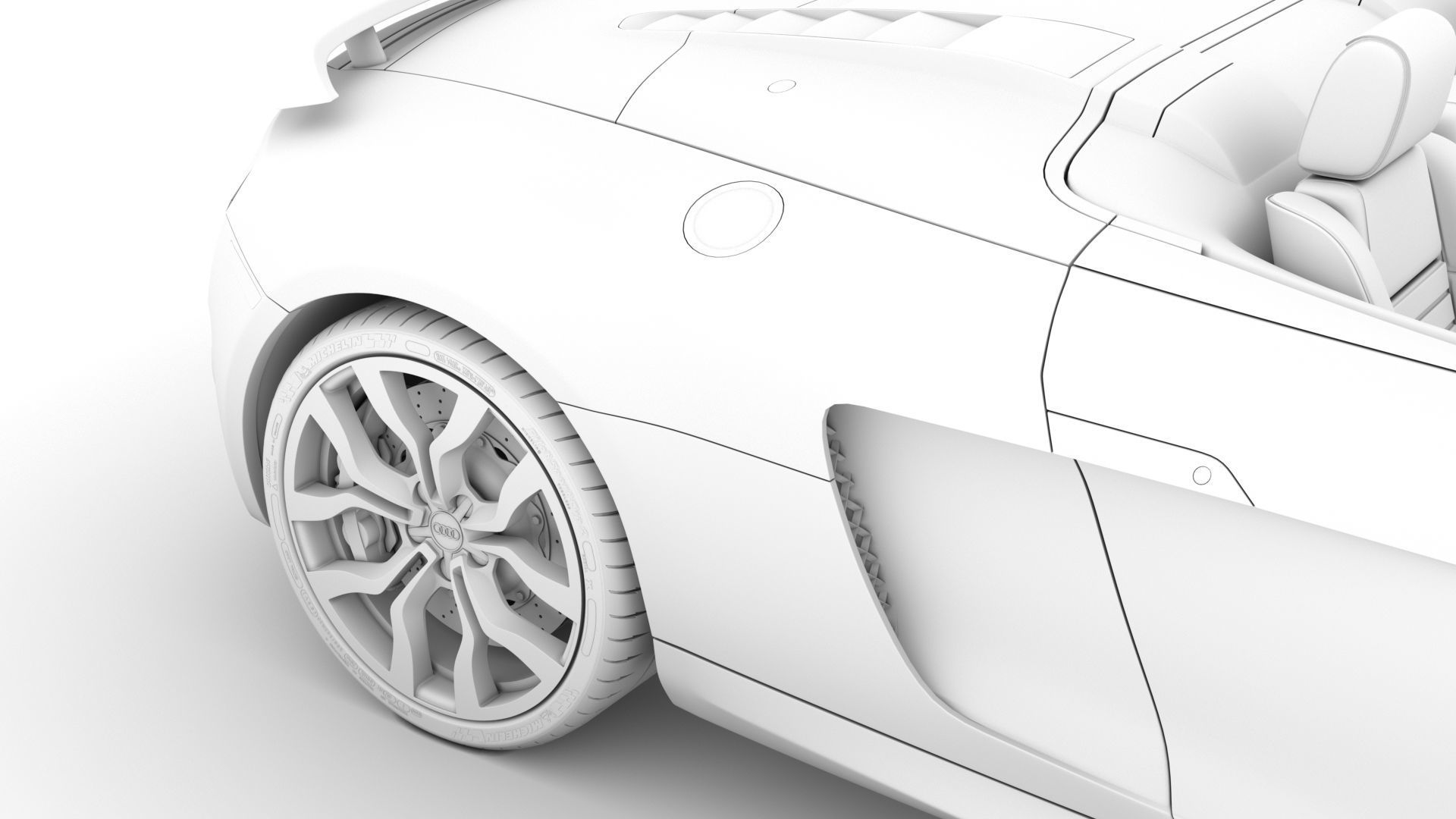 Audi R8 V10 Competitions Spyder 2016 3D model_25