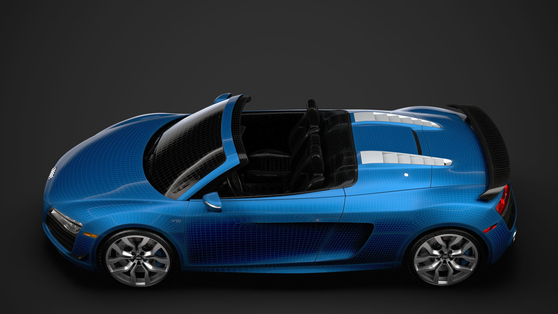 Audi R8 V10 Competitions Spyder 2016 3D model_32