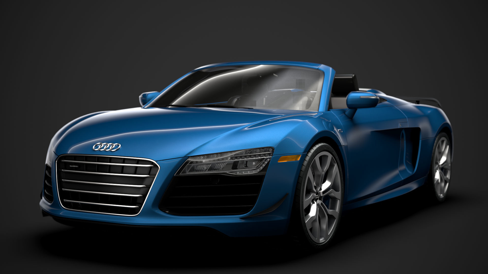 Audi R8 V10 Competitions Spyder 2016 3D model_8