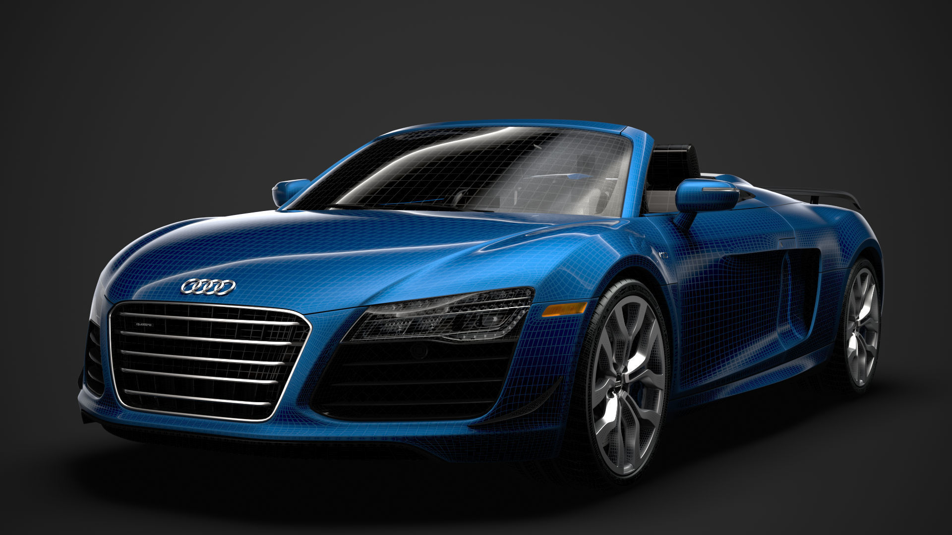 Audi R8 V10 Competitions Spyder 2016 3D model_36