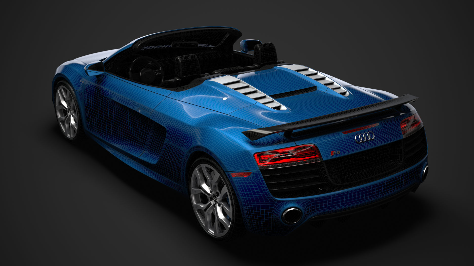 Audi R8 V10 Competitions Spyder 2016 3D model_31