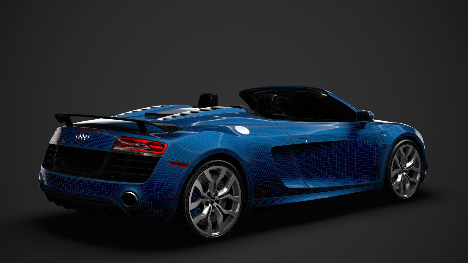 Audi R8 V10 Competitions Spyder 2016 3D model_30