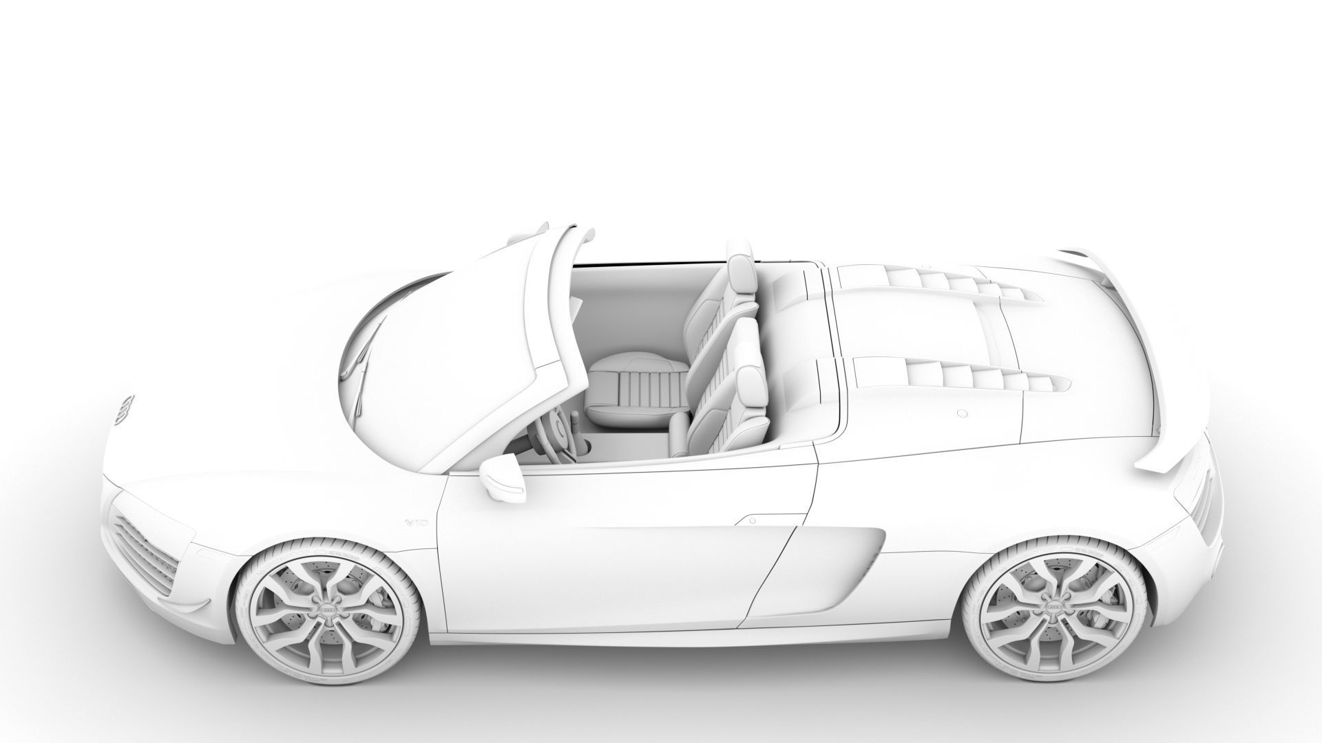 Audi R8 V10 Competitions Spyder 2016 3D model_18