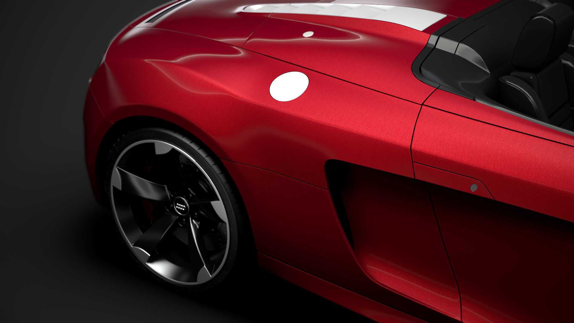 Audi R8 V10 Spyder 2016 3D model_11