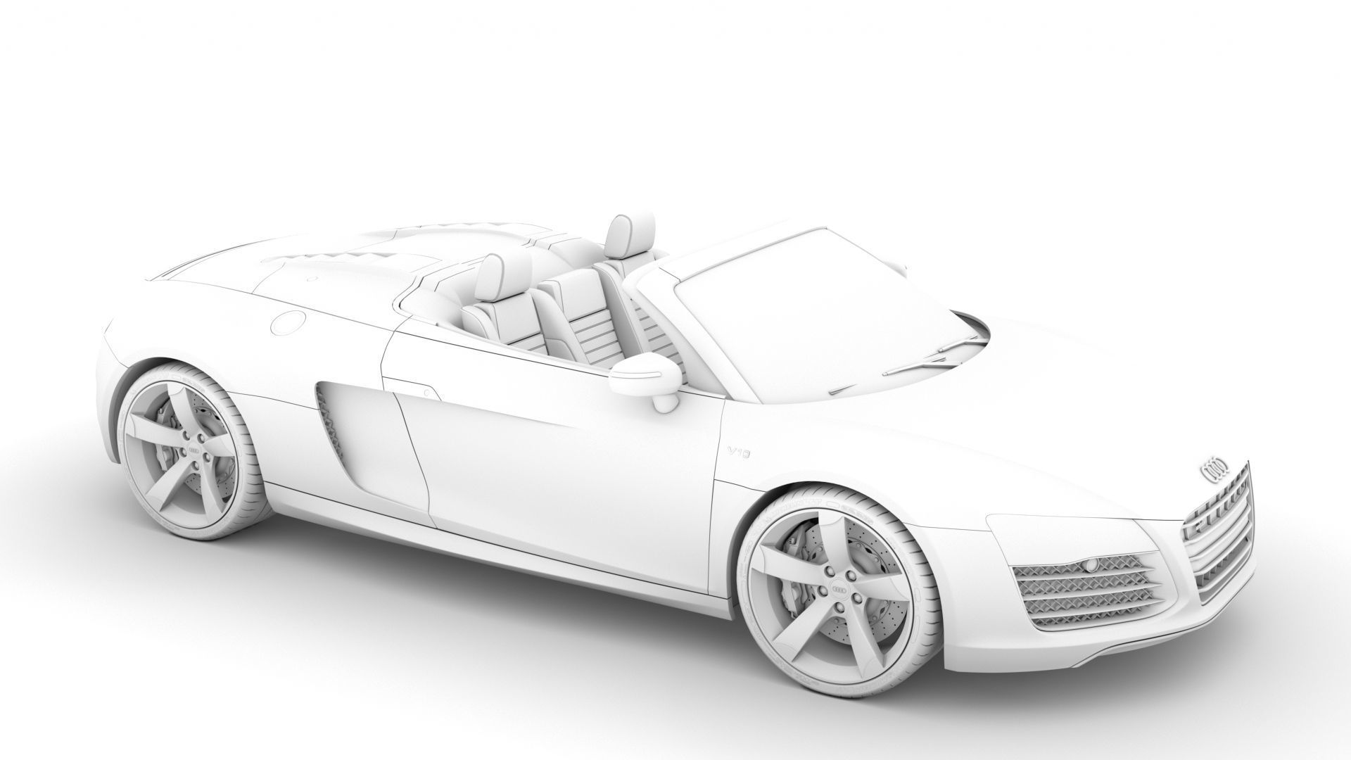 Audi R8 V10 Spyder 2016 3D model_26