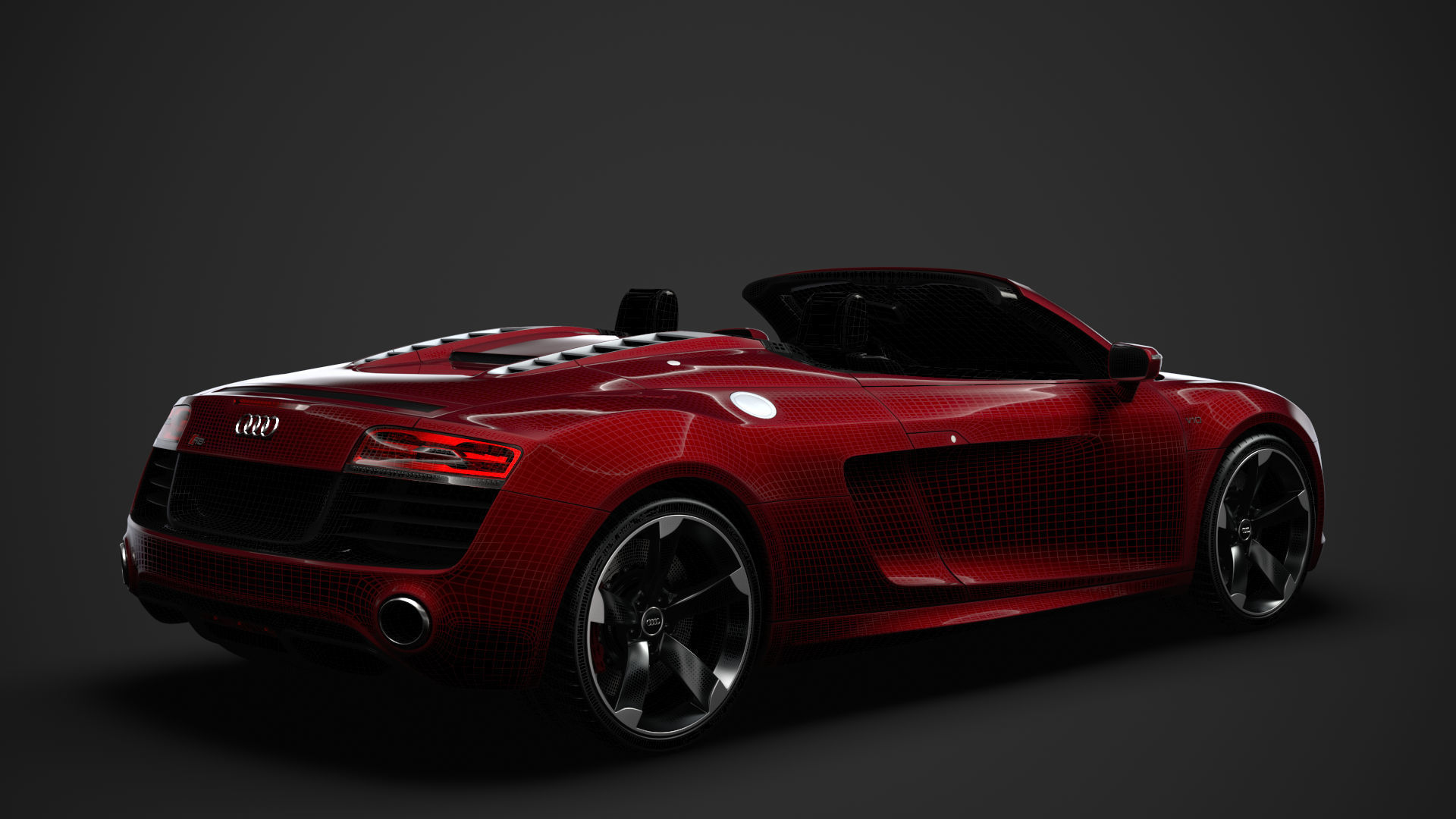 Audi R8 V10 Spyder 2016 3D model_30
