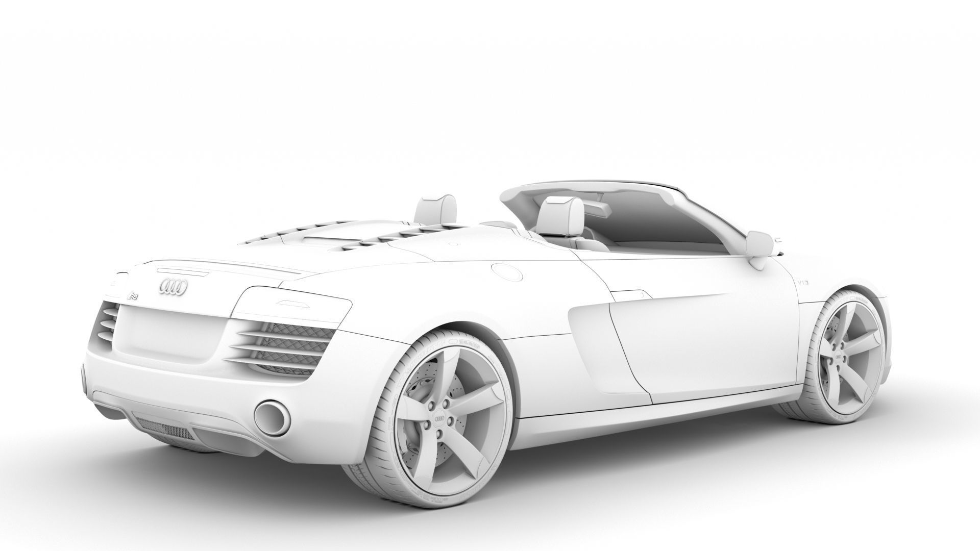 Audi R8 V10 Spyder 2016 3D model_16