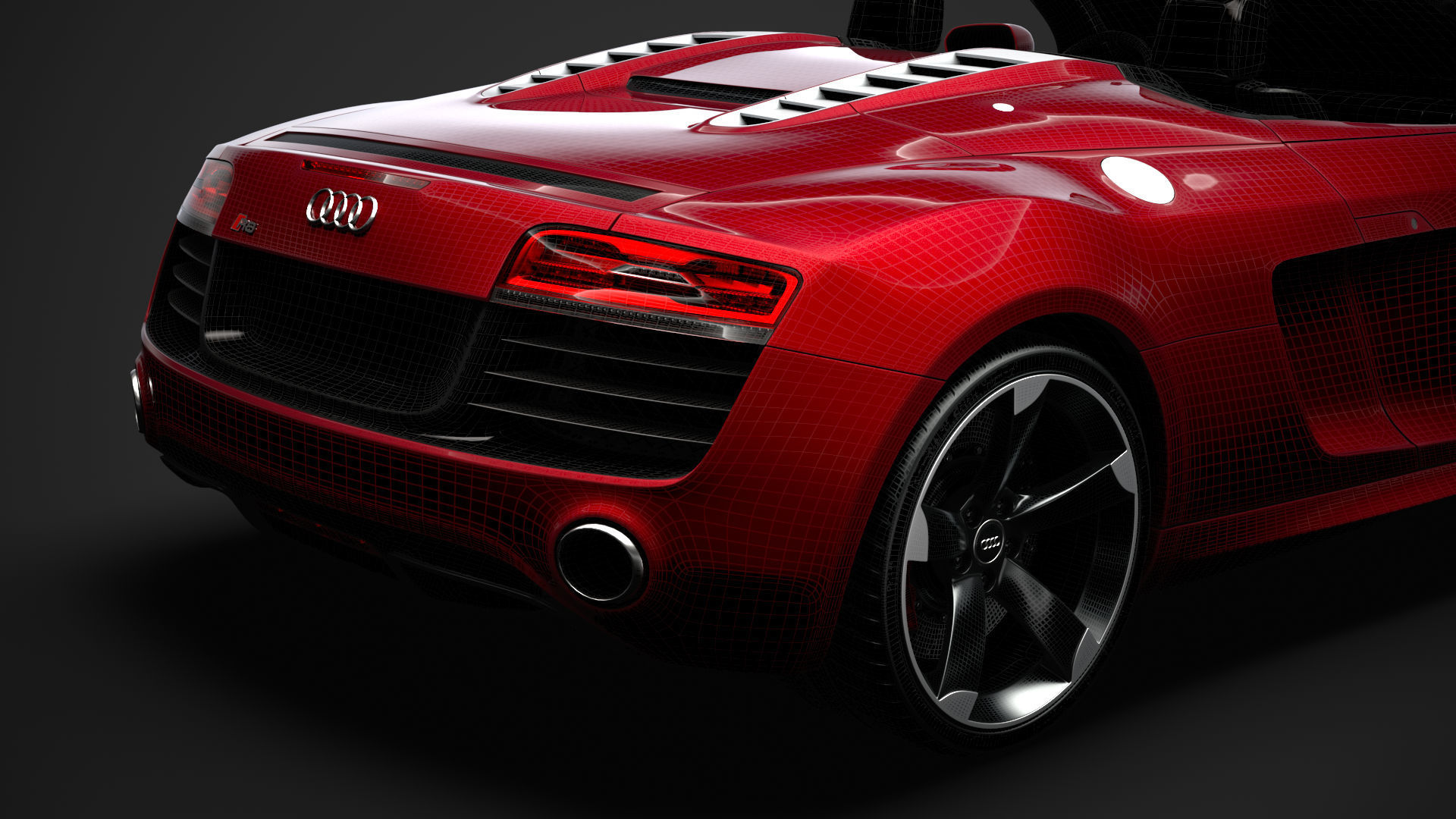 Audi R8 V10 Spyder 2016 3D model_38