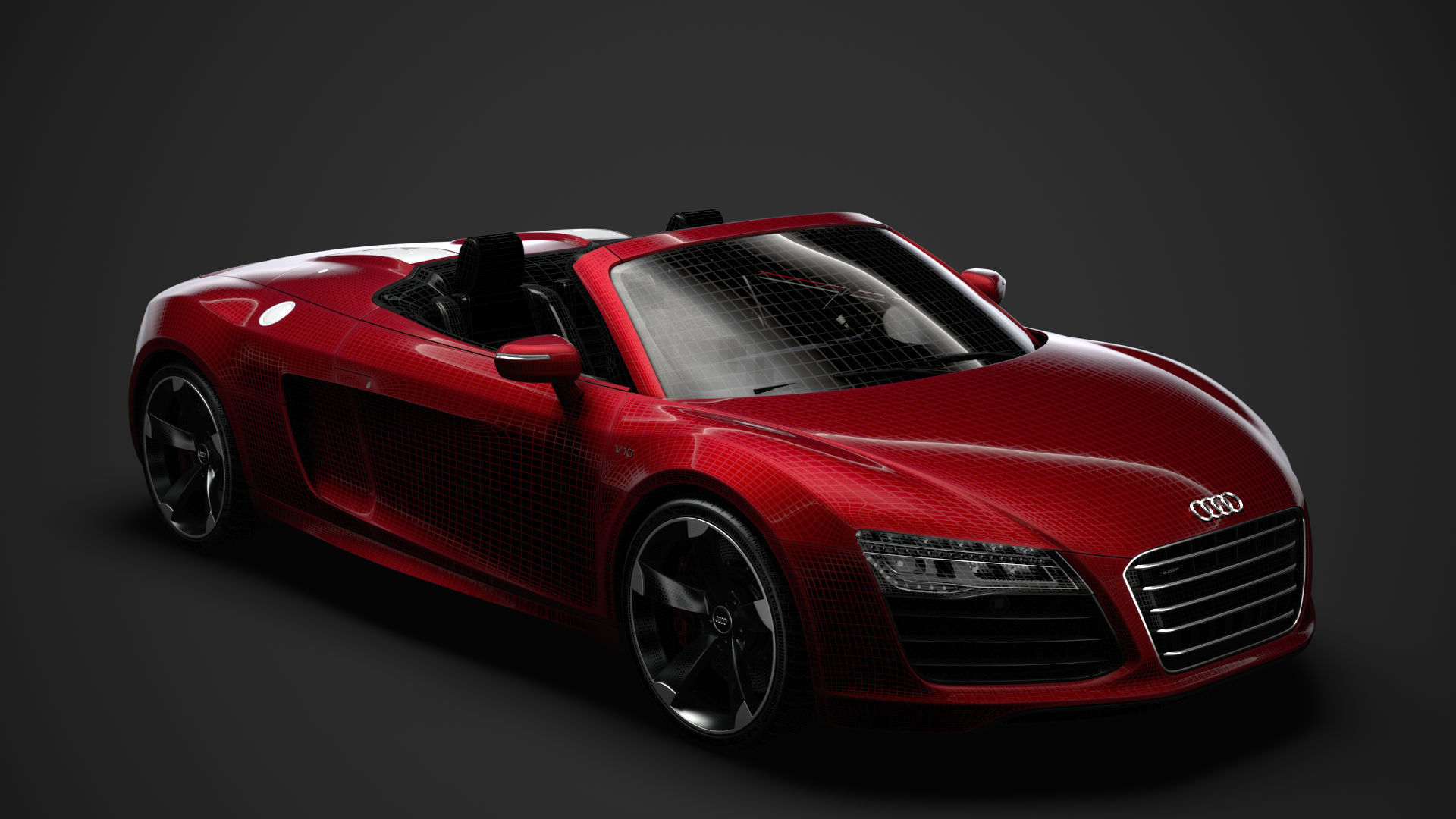 Audi R8 V10 Spyder 2016 3D model_28