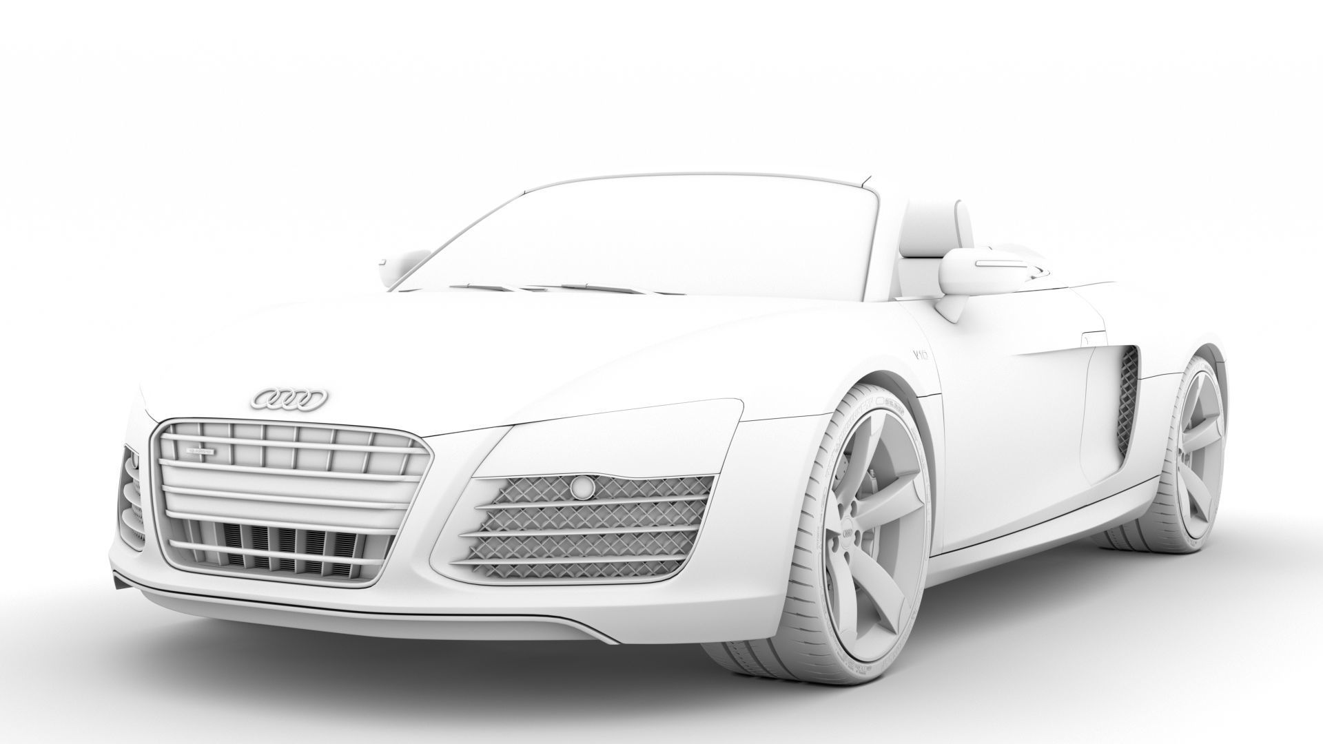 Audi R8 V10 Spyder 2016 3D model_22