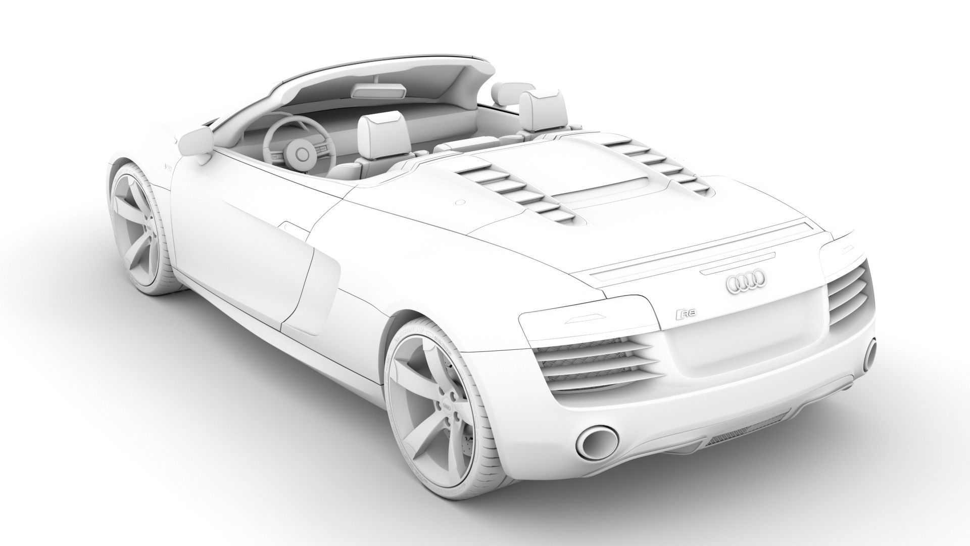 Audi R8 V10 Spyder 2016 3D model_17