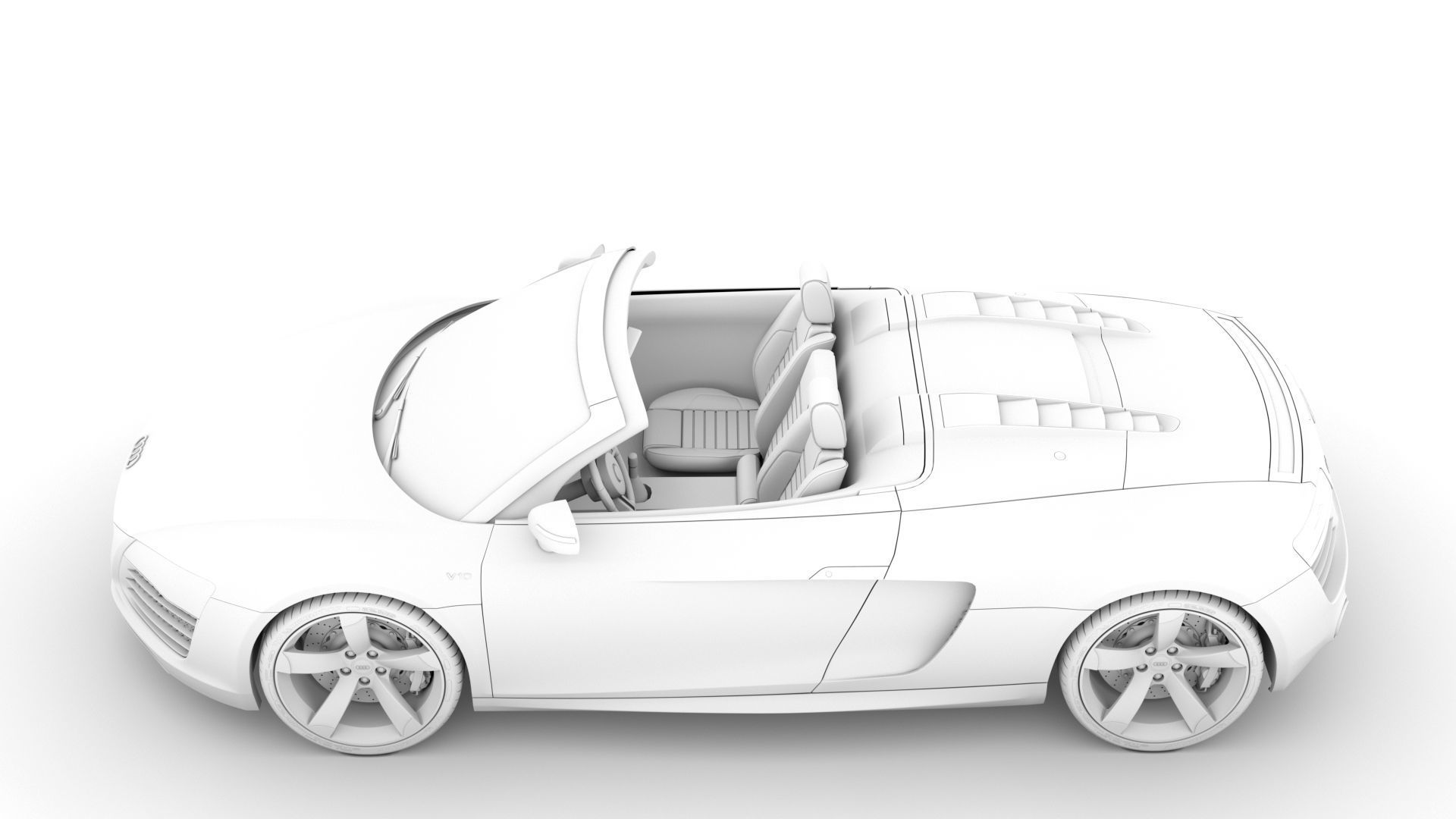 Audi R8 V10 Spyder 2016 3D model_18