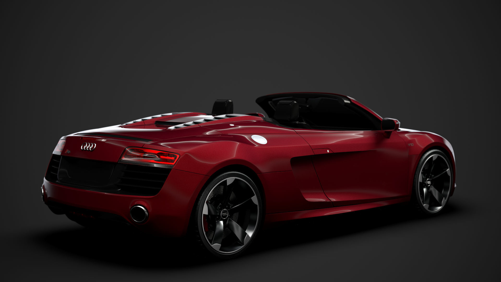 Audi R8 V10 Spyder 2016 3D model_2