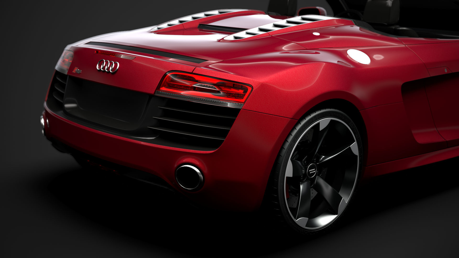 Audi R8 V10 Spyder 2016 3D model_10