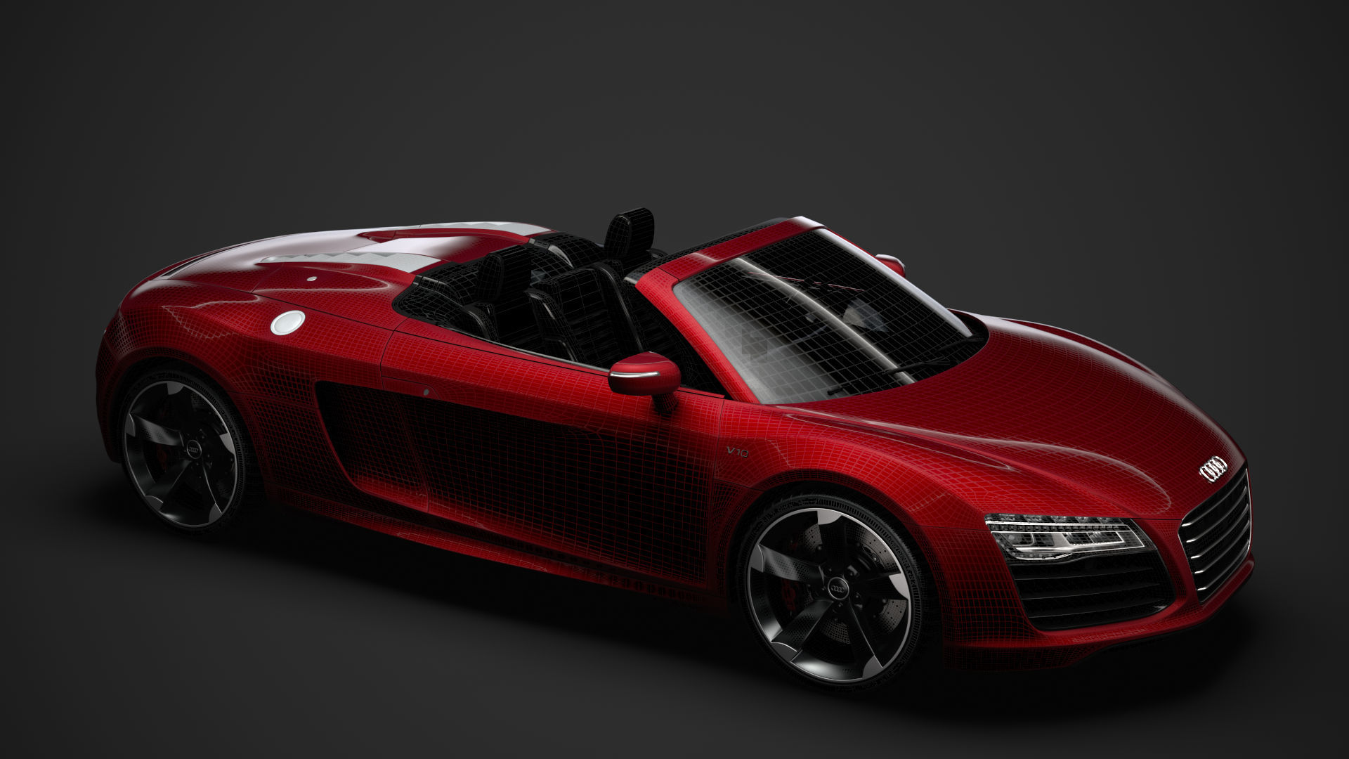 Audi R8 V10 Spyder 2016 3D model_40