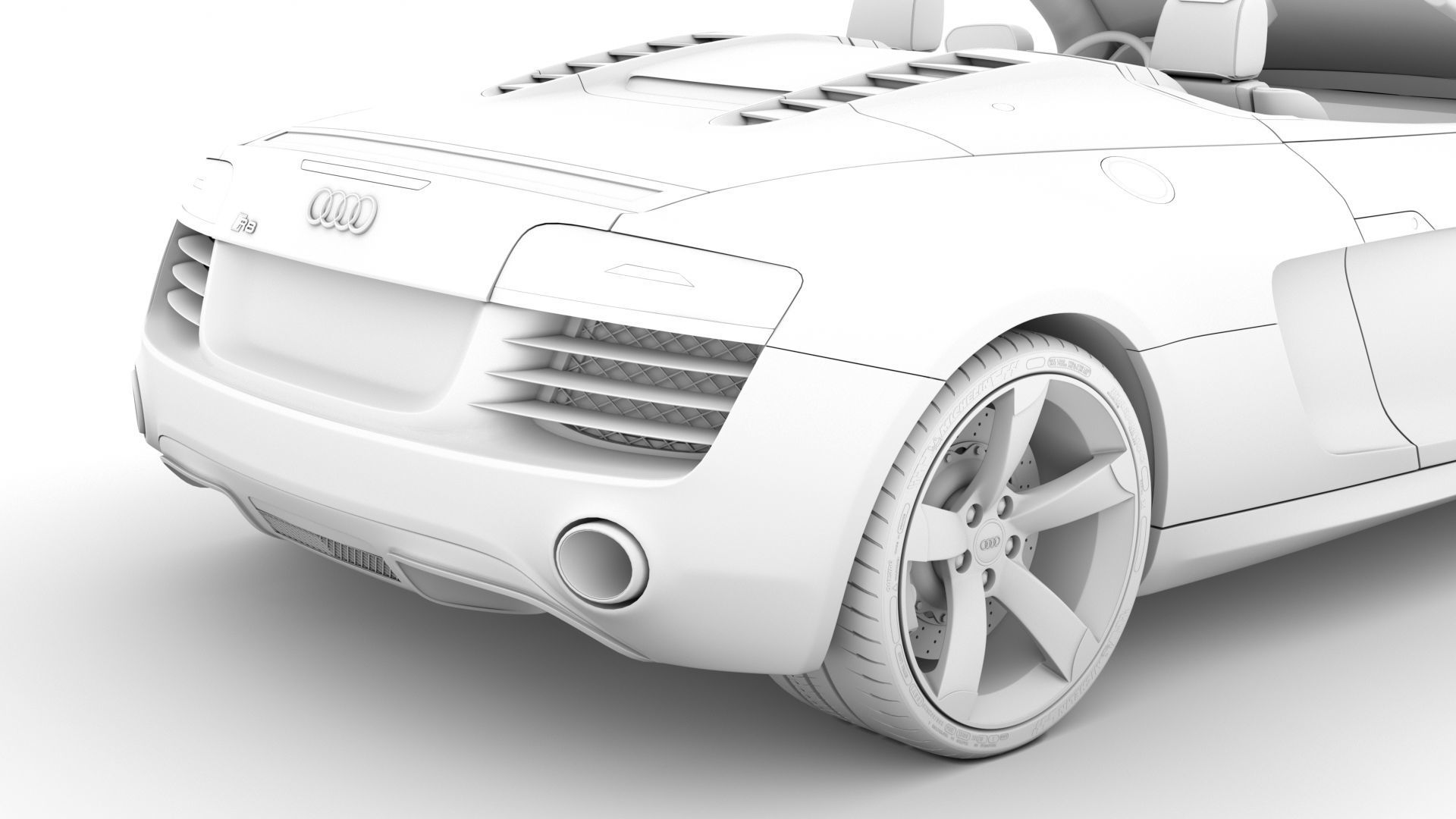 Audi R8 V10 Spyder 2016 3D model_24