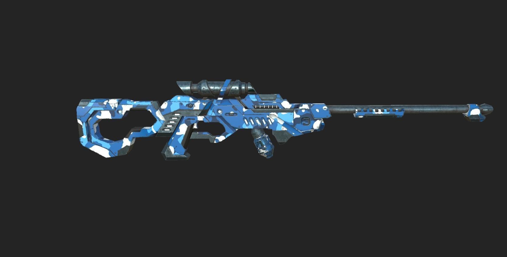 Science Fiction Rifle Model 3D model_1