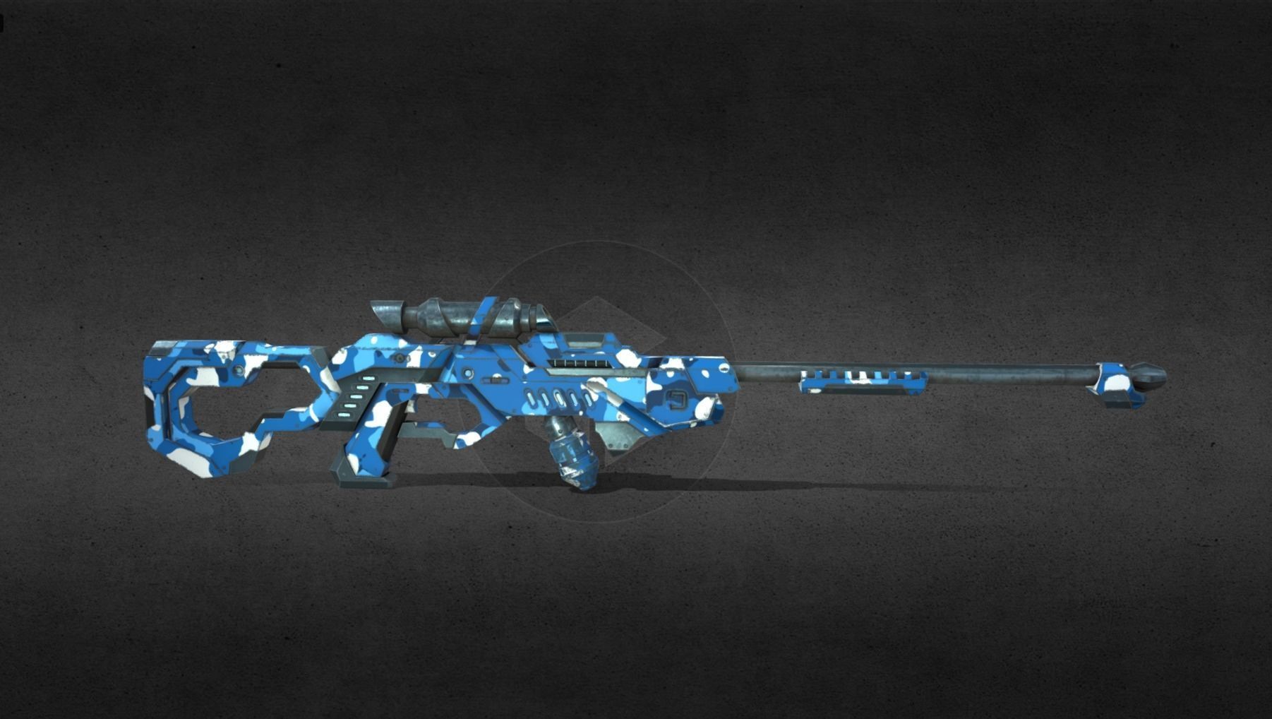 Science Fiction Rifle Model 3D model_4
