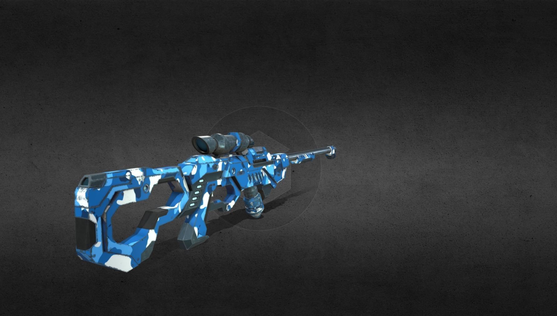 Science Fiction Rifle Model 3D model_5