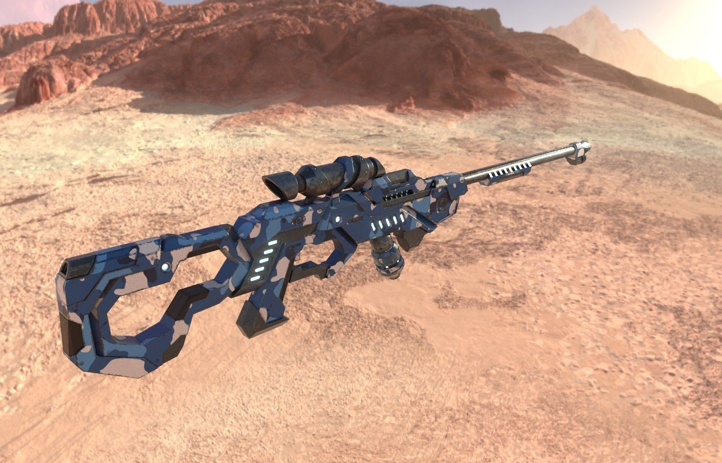 Science Fiction Rifle Model 3D model_13