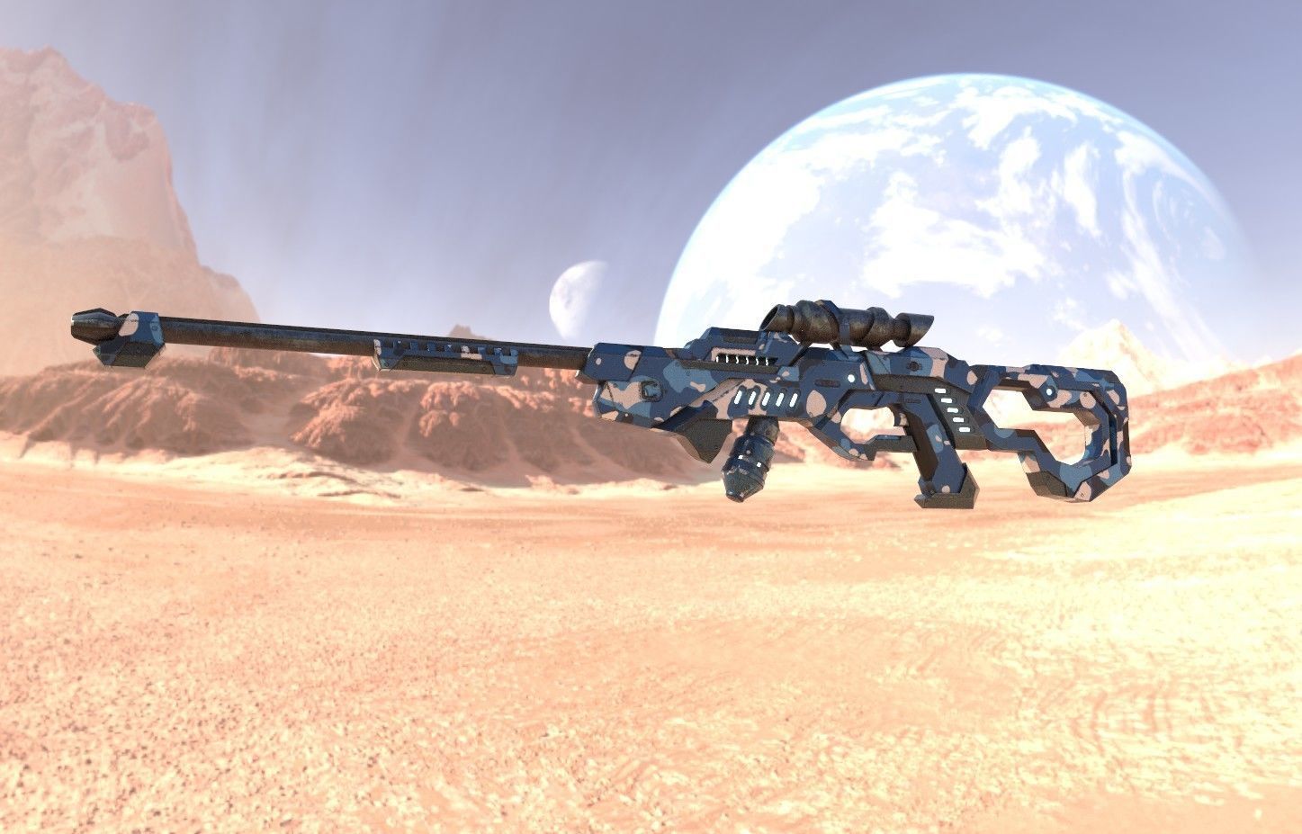 Science Fiction Rifle Model 3D model_11