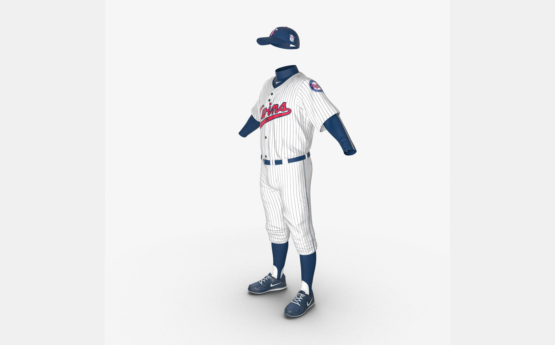 Baseball Player Outfit Twins 2 3D model_5