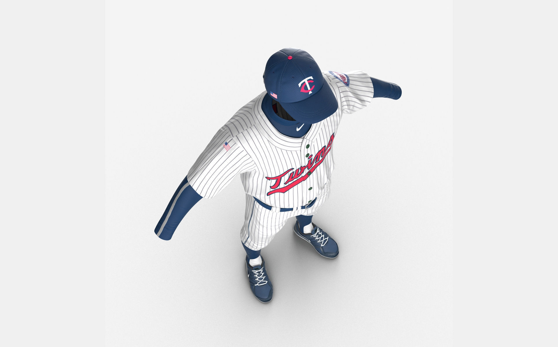 Baseball Player Outfit Twins 2 3D model_9