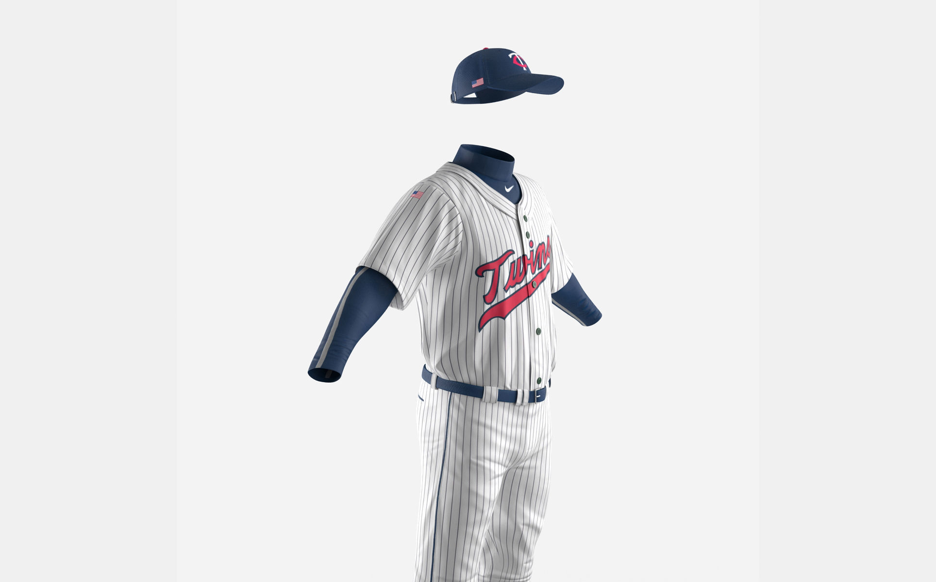 Baseball Player Outfit Twins 2 3D model_12