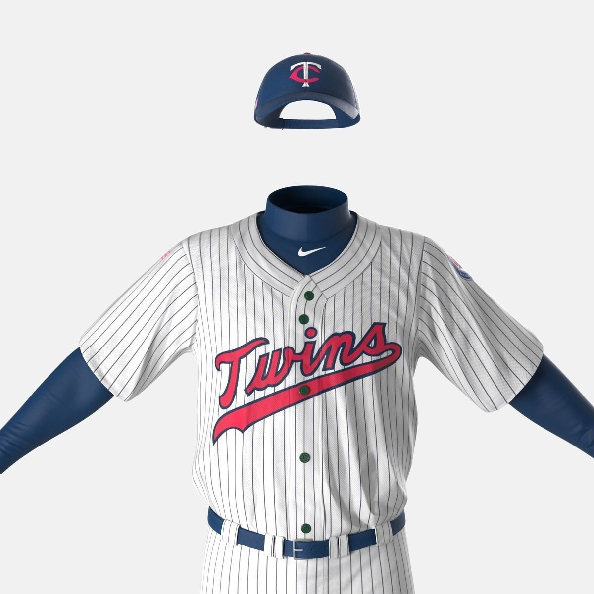 Baseball Player Outfit Twins 2 3D model_17