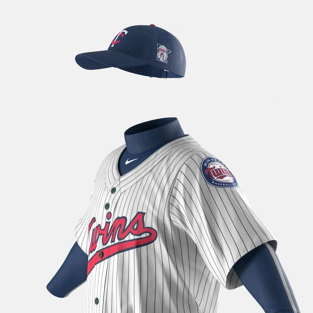 Baseball Player Outfit Twins 2 3D model_18