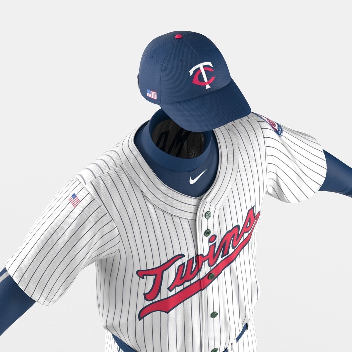 Baseball Player Outfit Twins 2 3D model_21