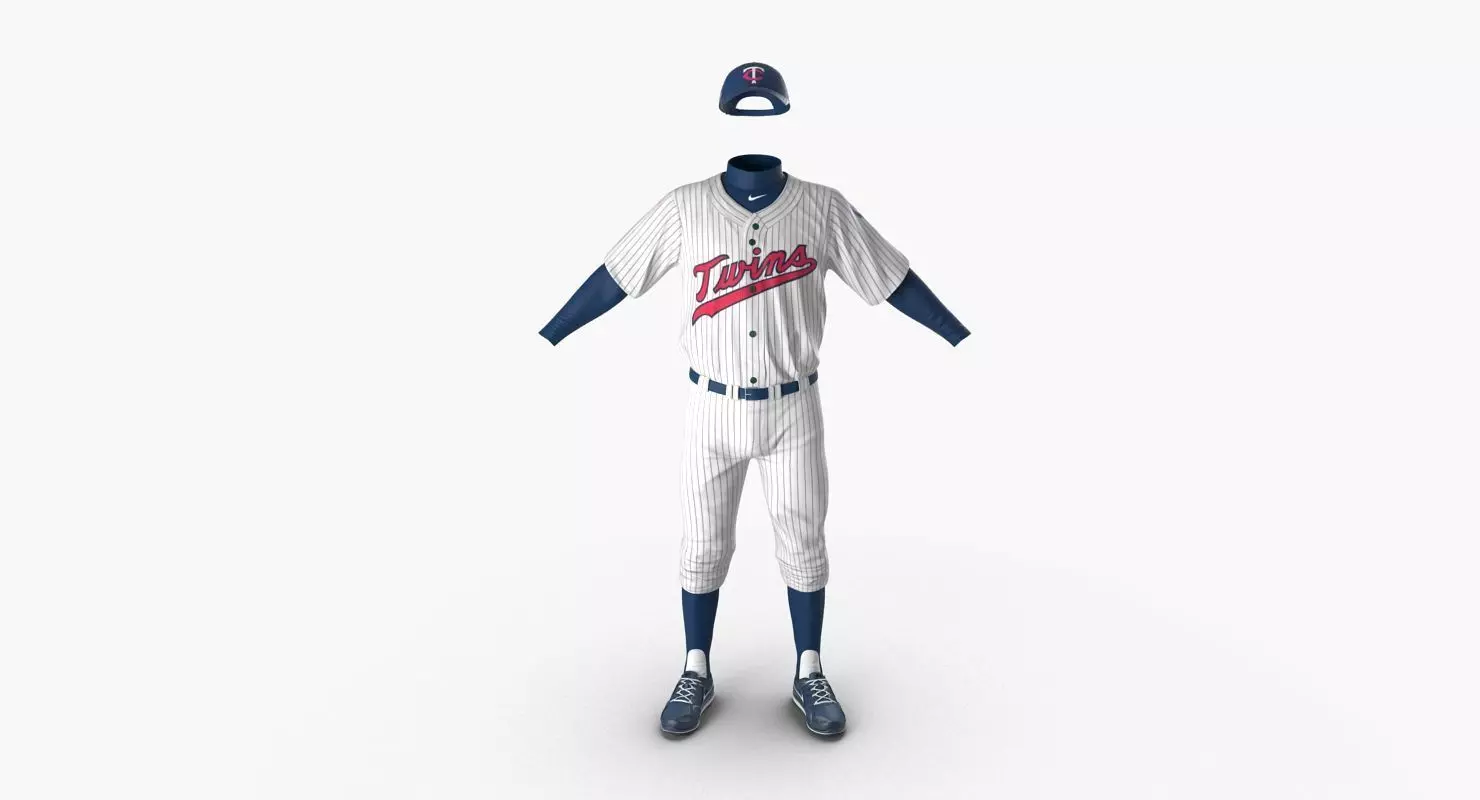 Baseball Player Outfit Twins 2 3D model_0