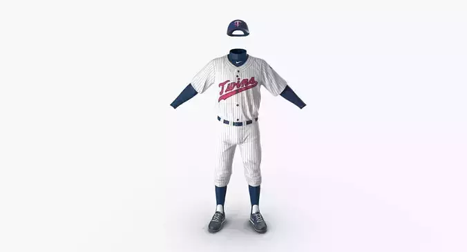 Baseball Player Outfit Twins 2 3D model