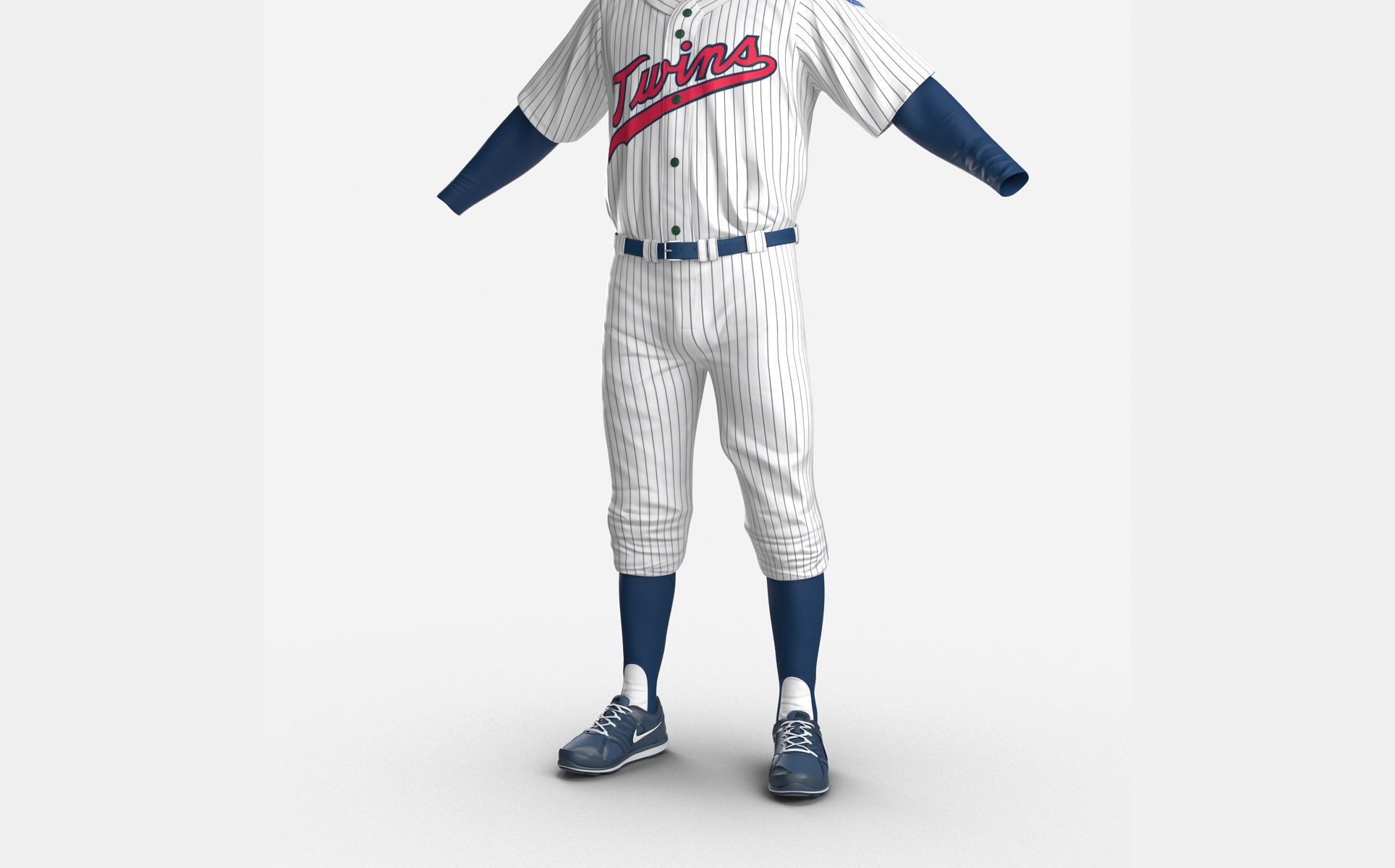 Baseball Player Outfit Twins 2 3D model_13