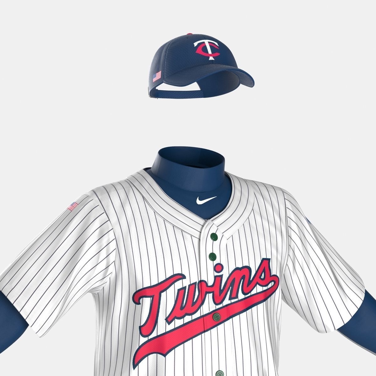 Baseball Player Outfit Twins 2 3D model_19