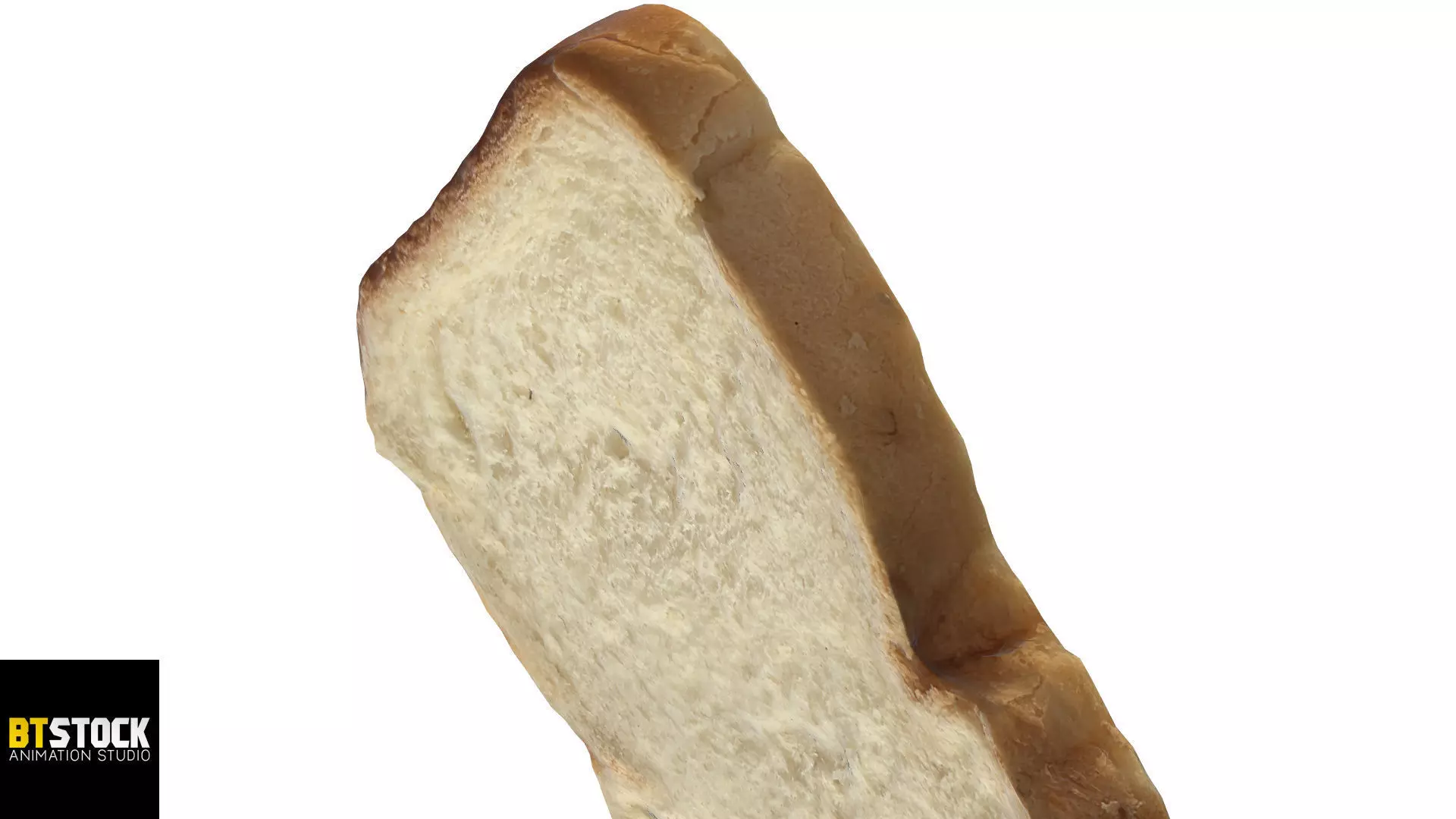 Photoscan Photogrammetry White Bread Slice Breakfast Food 4k Free 3D model_0