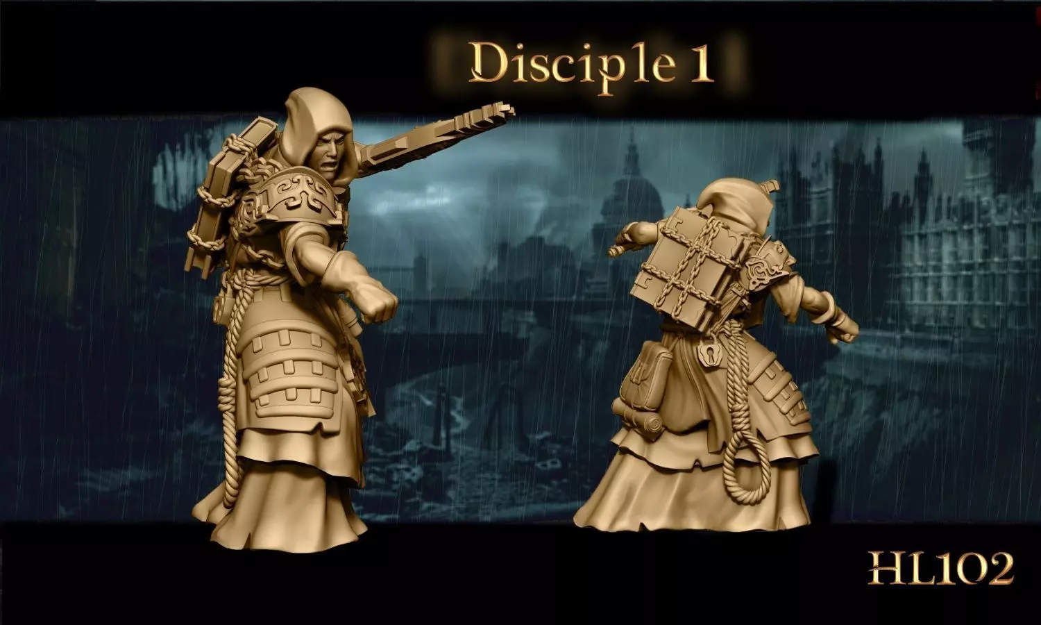 Heresylab Redeemers cultist 1 both Scifi and Fanatsy Version 3D print model_0