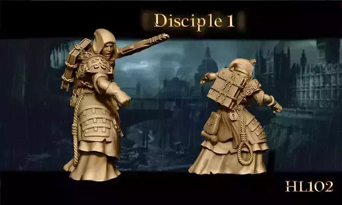 Heresylab Redeemers cultist 1 both Scifi and Fanatsy Version 3D print model