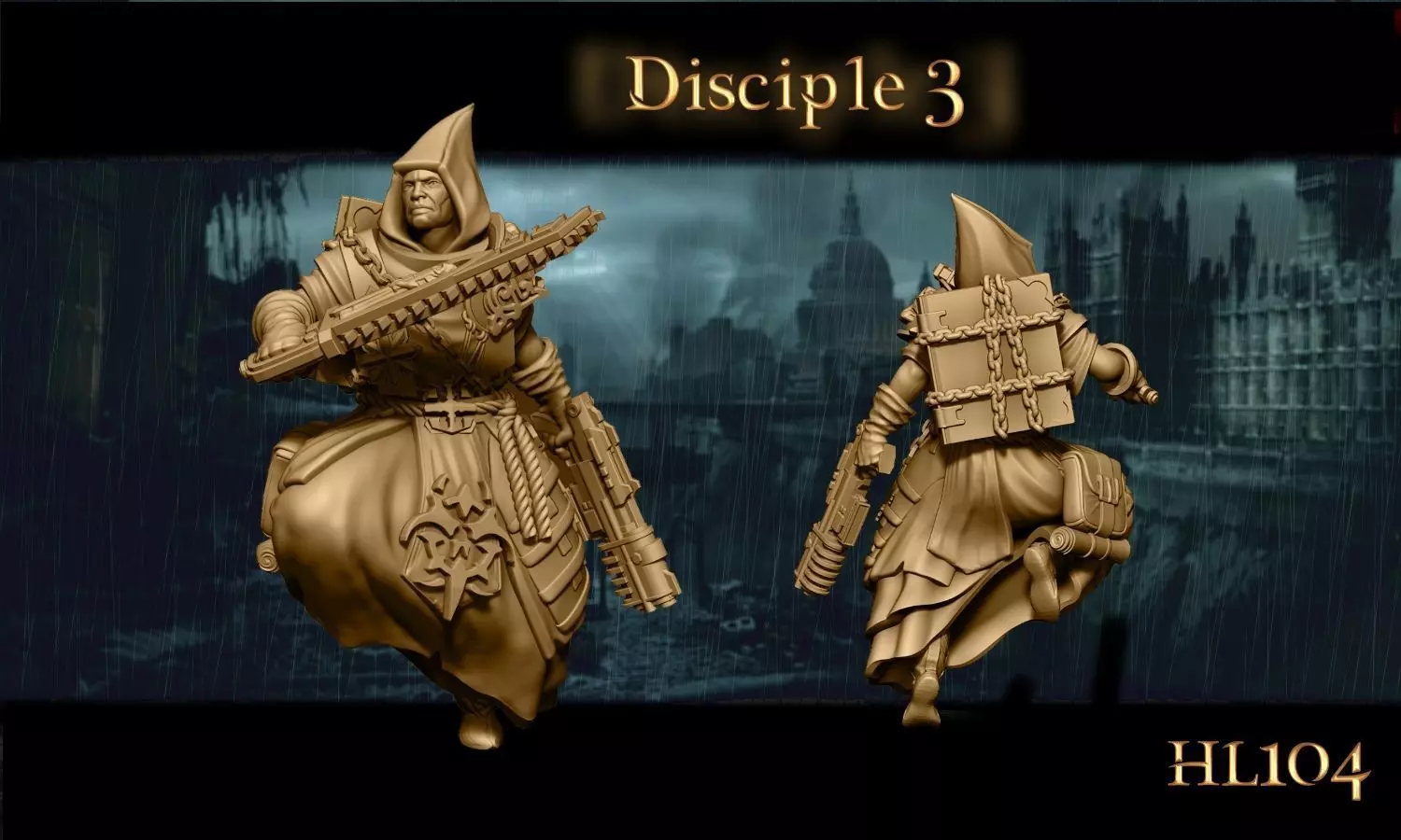 Heresylab Redeemers cultist 4 both Scifi and Fanatsy Version 3D print model_0