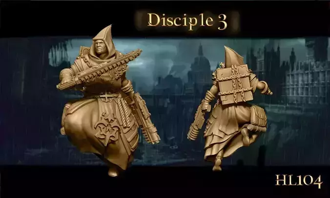 Heresylab Redeemers cultist 4 both Scifi and Fanatsy Version 3D print model