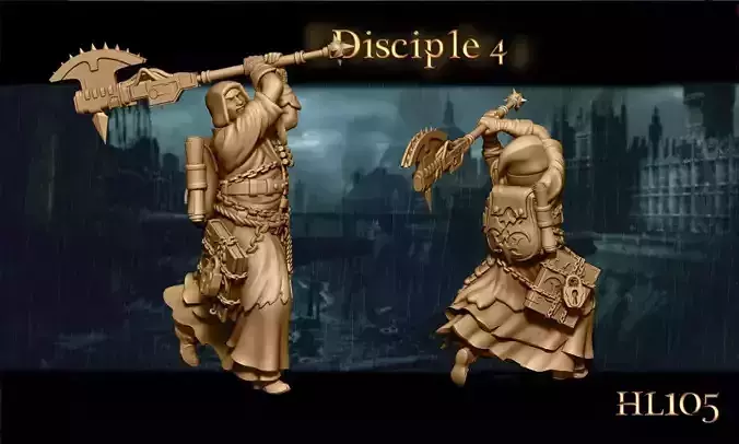 Heresylab Redeemers cultist 5  both Scifi and Fanatsy Version 3D print model