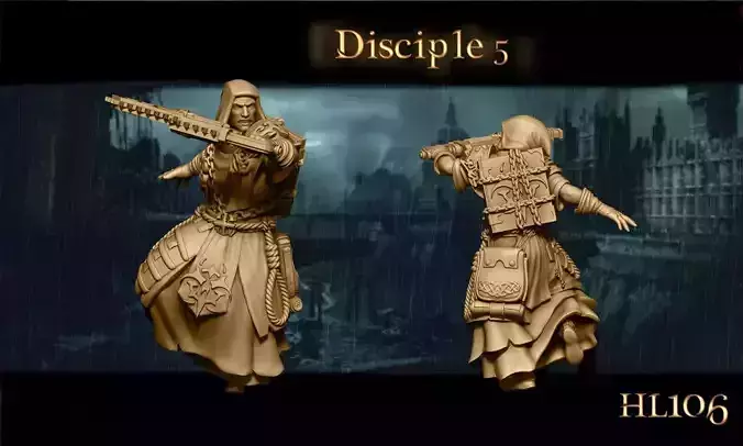 Heresylab Redeemers cultist 6 both Scifi and Fanatsy Version 3D print model