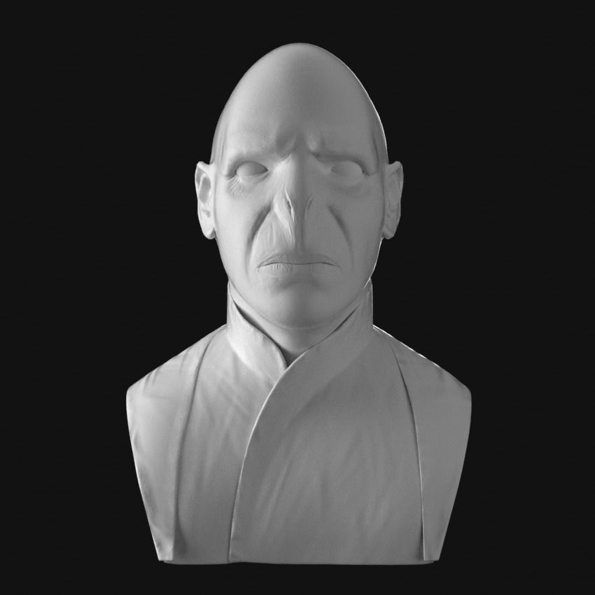 Voldemort Realistic Model bust of man 3D model_4