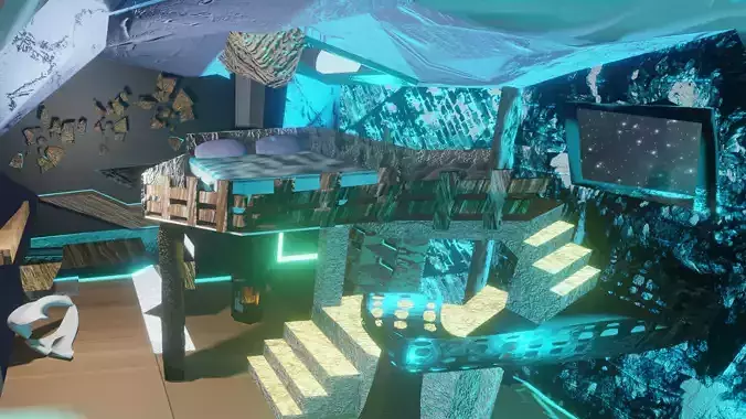 bedroom SCI-FI fantasy