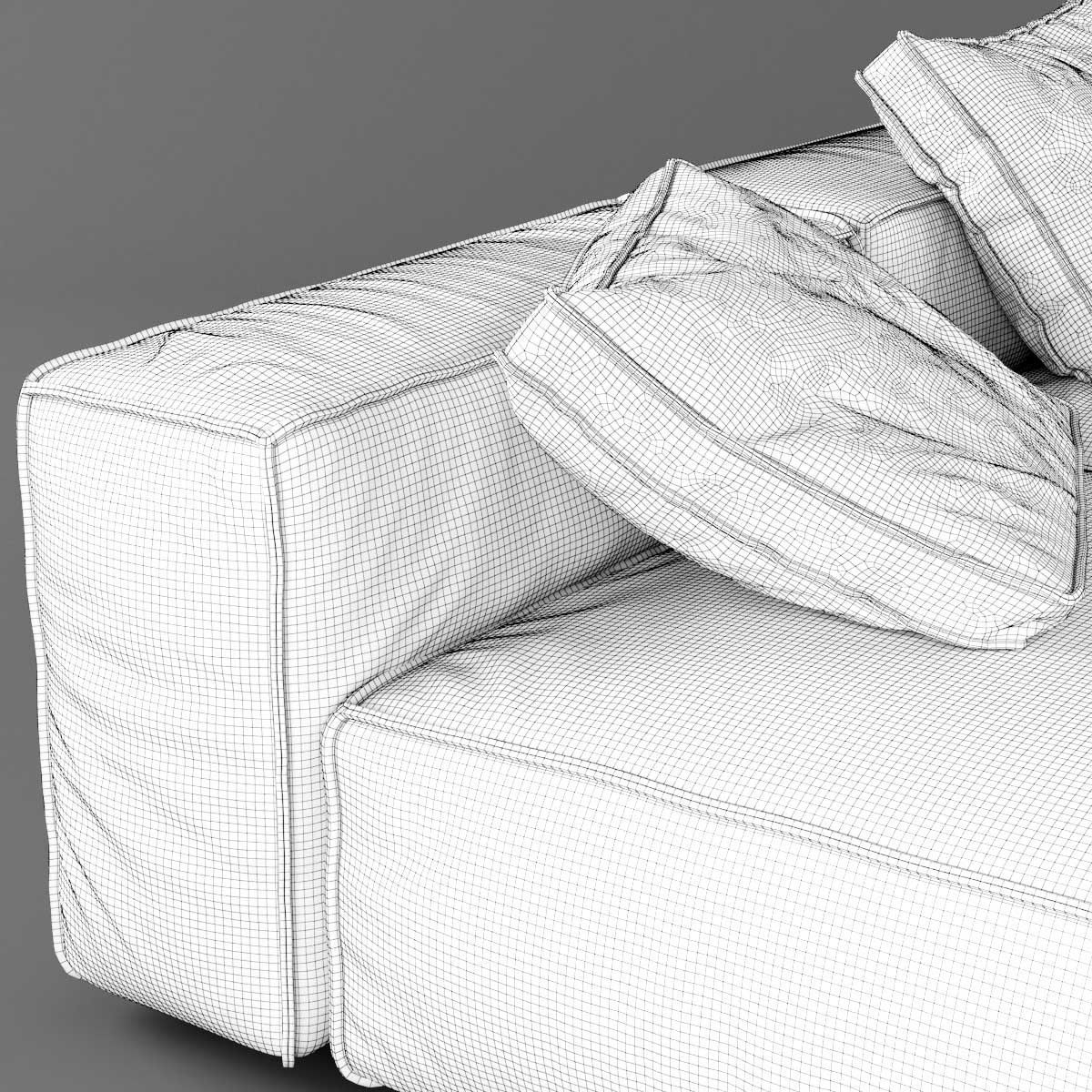 Modern Modular Corner Sofa 03 3D model_6