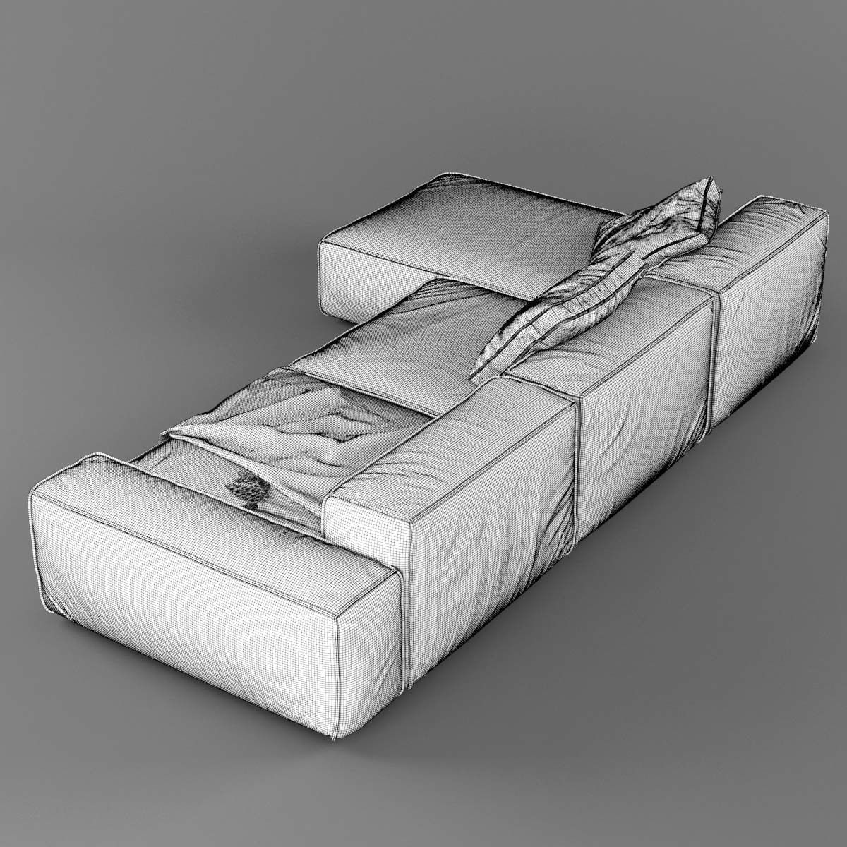 Modern Modular Corner Sofa 03 3D model_8